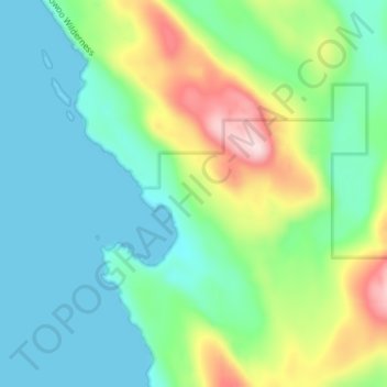 Cube Cove地形图、海拔、地势