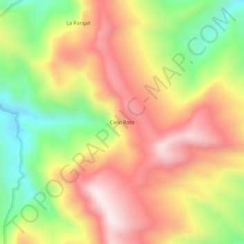 Cielo Roto地形图、海拔、地势