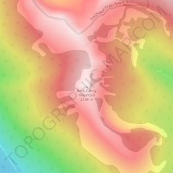 Rock Candy Mountain地形图、海拔、地势