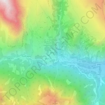 Bargia地形图、海拔、地势