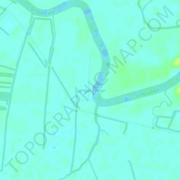 Sungai Nyiur地形图、海拔、地势