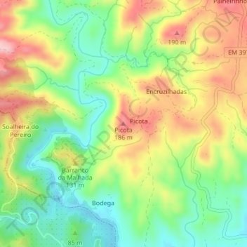 Picota地形图、海拔、地势