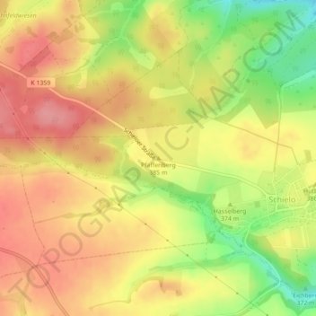 Pfaffenberg地形图、海拔、地势