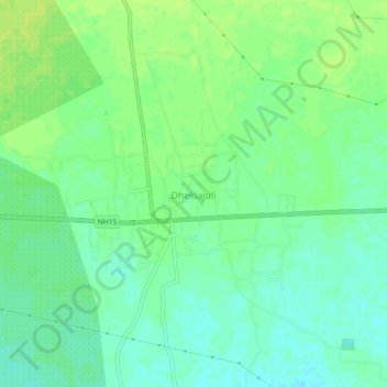 Dhekiajuli地形图、海拔、地势