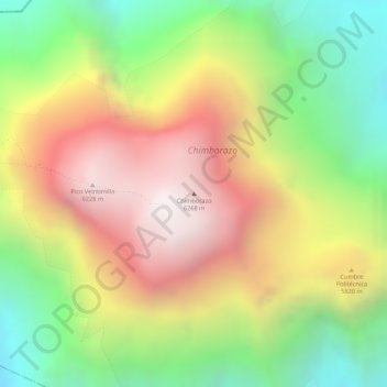 Chimborazo地形图、海拔、地势