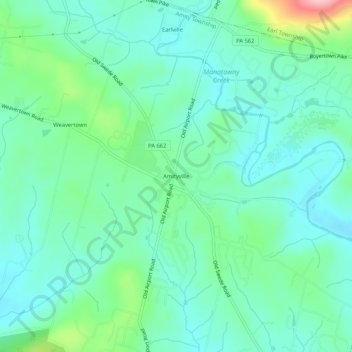 Amityville地形图、海拔、地势