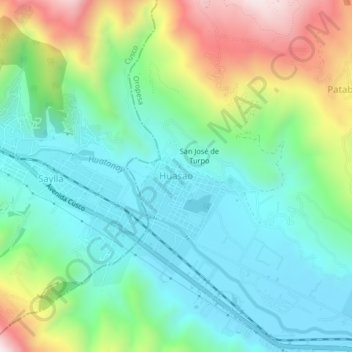 Huasao地形图、海拔、地势