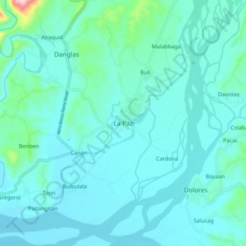 La Paz地形图、海拔、地势