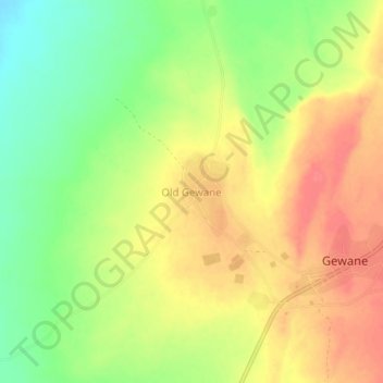 Old Gewane地形图、海拔、地势