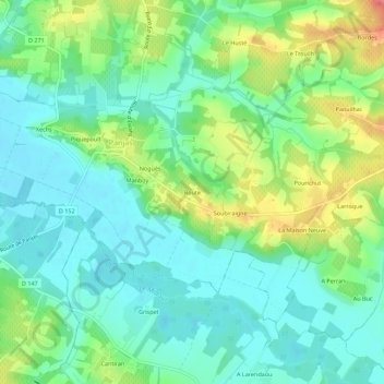 Route地形图、海拔、地势