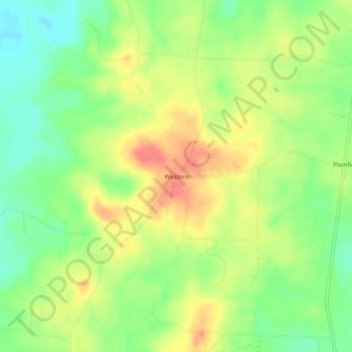 Western地形图、海拔、地势