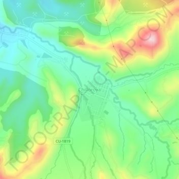 Chilloroya地形图、海拔、地势
