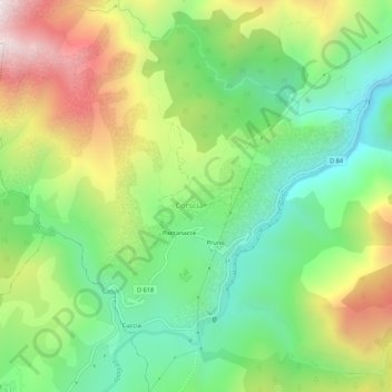 Costa地形图、海拔、地势