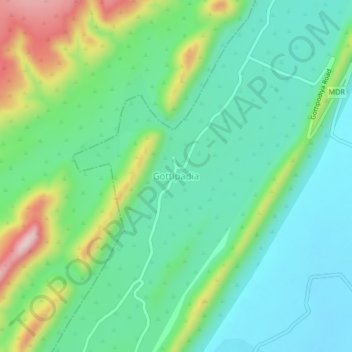 Gottipadia地形图、海拔、地势