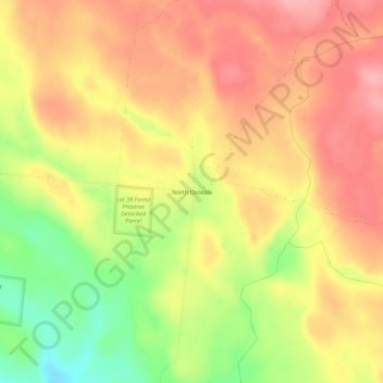 North Osceola地形图、海拔、地势