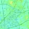 桥西社区中心地形图、海拔、地势