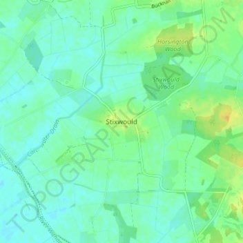 Stixwould地形图、海拔、地势
