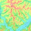 延安新区地形图、海拔、地势