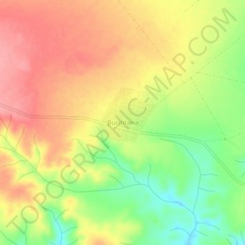 Buritirana地形图、海拔、地势