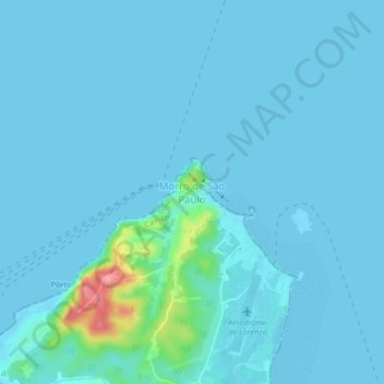 Morro de São Paulo地形图、海拔、地势