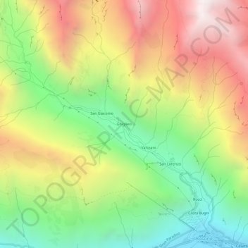 Ghiglieri地形图、海拔、地势