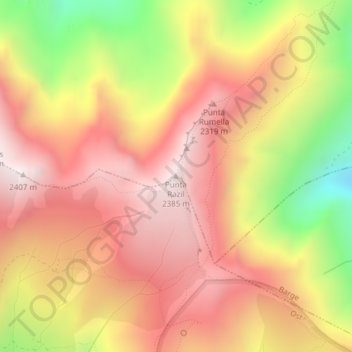 Punta Razil地形图、海拔、地势