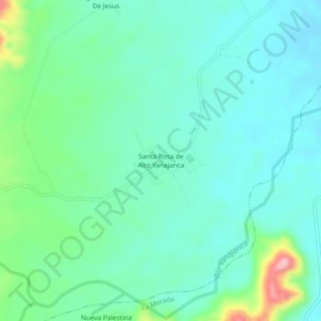 Santa Rosa de Alto Yanajanca地形图、海拔、地势