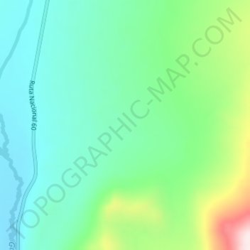 Cazadero Grande地形图、海拔、地势