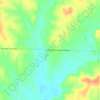 Petersburg地形图、海拔、地势