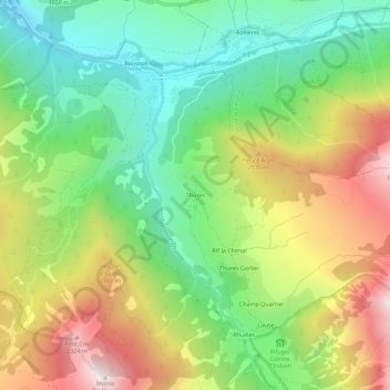 Thures地形图、海拔、地势