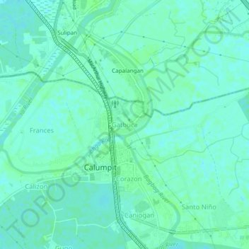 Gatbuca地形图、海拔、地势