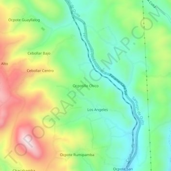 Ocpotillo Chico地形图、海拔、地势