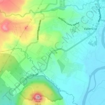 Lumbo地形图、海拔、地势
