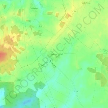 Maiziere地形图、海拔、地势