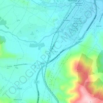 Matamorosa地形图、海拔、地势