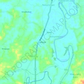 Lumbaya地形图、海拔、地势