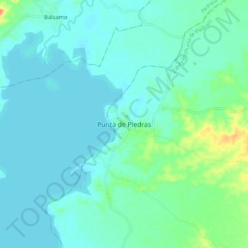 Punta de Piedras地形图、海拔、地势