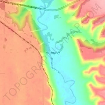 Harrowby地形图、海拔、地势