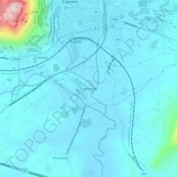 Mastronardi地形图、海拔、地势