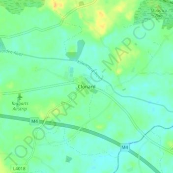 Clonard地形图、海拔、地势