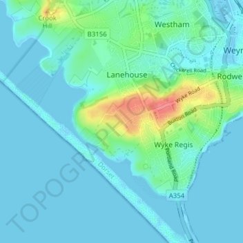 Mandeville地形图、海拔、地势