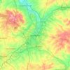 Leicester地形图、海拔、地势