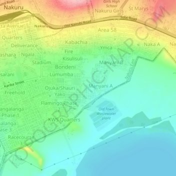 Makuti地形图、海拔、地势