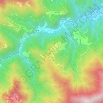 Trassilico地形图、海拔、地势