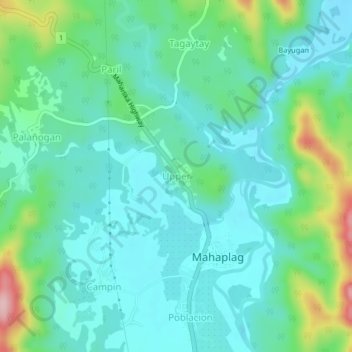 Upper地形图、海拔、地势