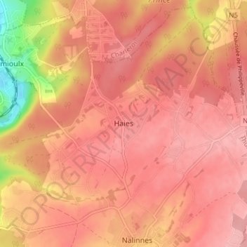 Haies地形图、海拔、地势