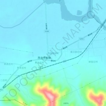西龙虎峪村地形图、海拔、地势