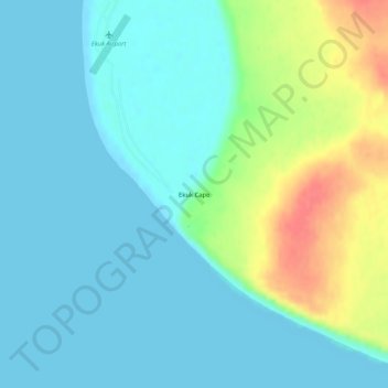 Ekuk Cape地形图、海拔、地势