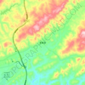 茅栗镇地形图、海拔、地势