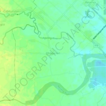 Obligacion地形图、海拔、地势